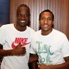 African 800m stars Mohammed Aman of Ethiopia and Nijel Amos of Botswana / Photo credit: Doha LOC