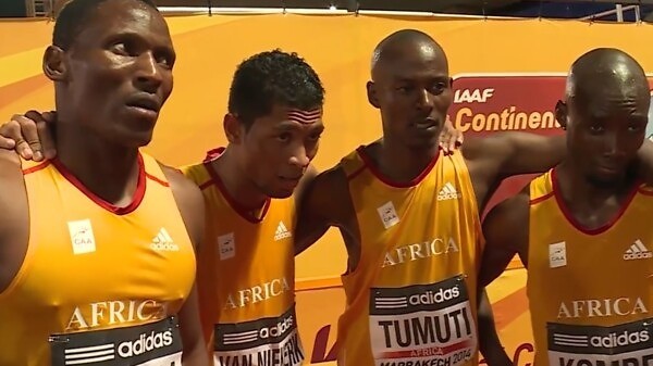 Team Africa 4x400m winning team