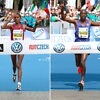 Ethiopian Yebrgual Melese and Kenyan Felix Kandie winning at the 2015 Prague Marathon / Photo credit: Volkswagen Prague Marathon / Victah Sailer