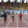 Ghana's Flings Owusu-Agyapong leads in the women's 100m race at the 2015 Warri Relays/CAA Grand Prix at the Warri Township Stadium in Nigeria / Photo: Making of Champions