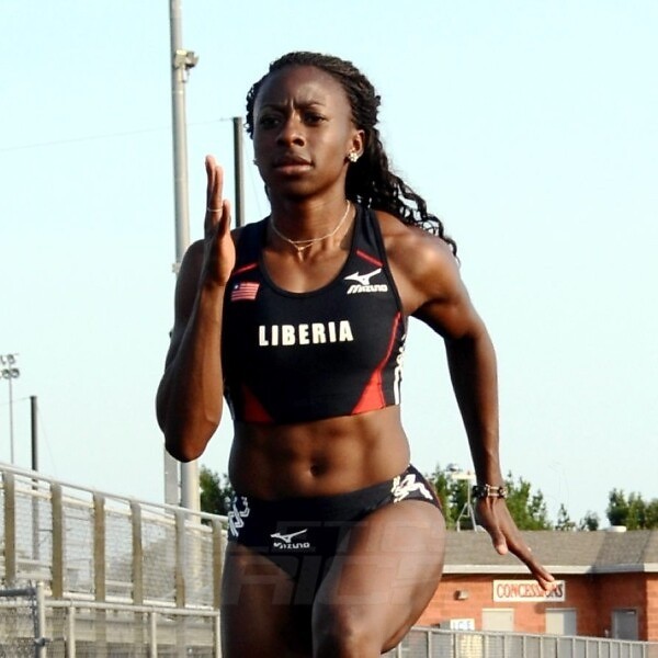 Liberian 100m and 200m specialist Phobay Kutu-Akoi in practice / Photo Credit: Phobay Kutu-Akoi