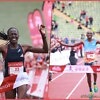 Kenyans Bernard Muia and Catherine Cherotich winning their races at the 2023 Munich Marathon / Photo credit: Norbert Wilhelmi