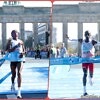 Tigst Assefa and Eliud Kipchoge winning at the BMW Berlin Marathon / Photo credit: Photorun.net